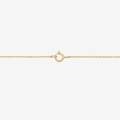 DiamonArt® Womens  Lab Created White Cubic Zirconia 18K Gold Over Silver Pendant Necklace