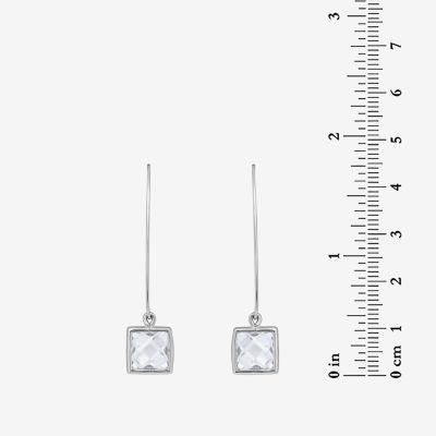 DiamonArt® Cubic Zirconia Sterling Silver Drop Earrings