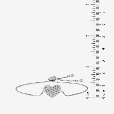 1 CT. T.W. White Cubic Zirconia Sterling Silver Round Bolo Bracelet