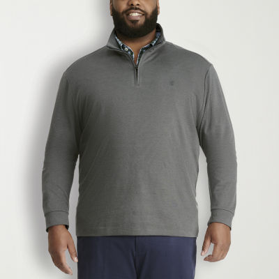 IZOD Luxury Sport Big and Tall Mens Long Sleeve QuarterZip Pullover