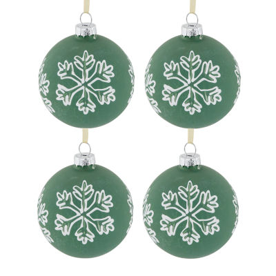 Northlight Ball With Snowflakes 4-pc. Christmas Ornament