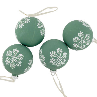 Northlight Ball With Snowflakes 4-pc. Christmas Ornament