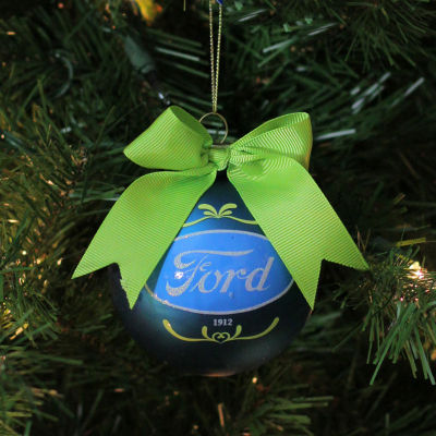 Northlight Ford Logo Glass Ball 3-pc. Christmas Ornament