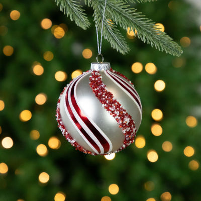 Northlight Striped Ball 2-pc. Christmas Ornament