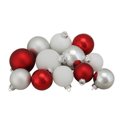 Northlight 3-Finish Glass Ball 96-pc. Christmas Ornament