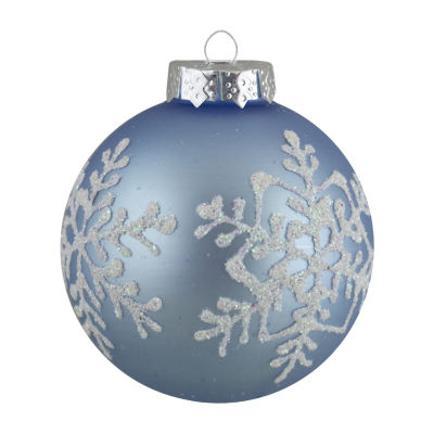 Northlight Blue Glitter Ball 12-pc. Christmas Ornament