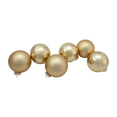 Northlight 2-Finish Gold Ball 6-pc. Christmas Ornament