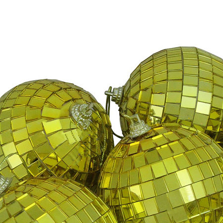 Northlight Mirrored Glass Ball 6-pc. Christmas Ornament, One Size, Yellow