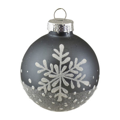 Northlight Snowflake Glass Ball 6-pc. Christmas Ornament