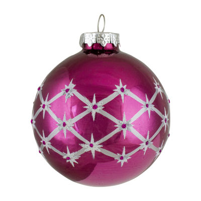 Northlight Pink Glass Ball 4-pc. Christmas Ornament