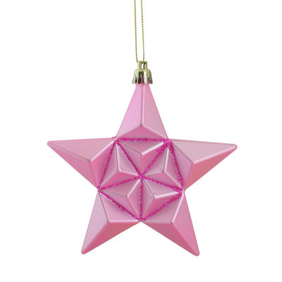 Northlight Pink Glittered Star 12-pc. Christmas Ornament