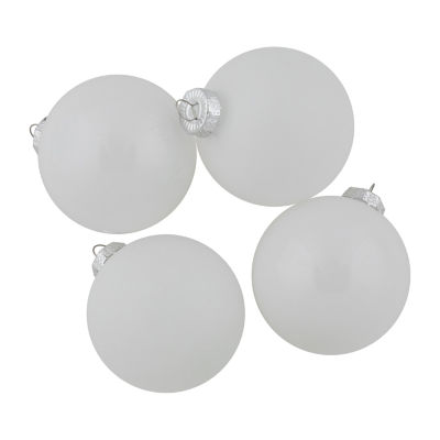 Northlight White Glass Ball 9-pc. Christmas Ornament