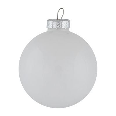 Northlight White Glass Ball 9-pc. Christmas Ornament