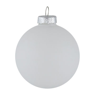 Northlight White Glass Ball 9-pc. Christmas Ornament