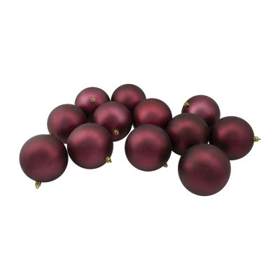 Northlight Red Matte Ball 12-pc. Christmas Ornament