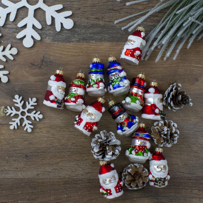Northlight Santa And Snowmen 12-pc. Christmas Ornament