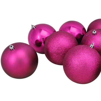 Northlight 4-Finish Ball 12-pc. Christmas Ornament