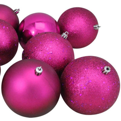 Northlight 4-Finish Ball 12-pc. Christmas Ornament