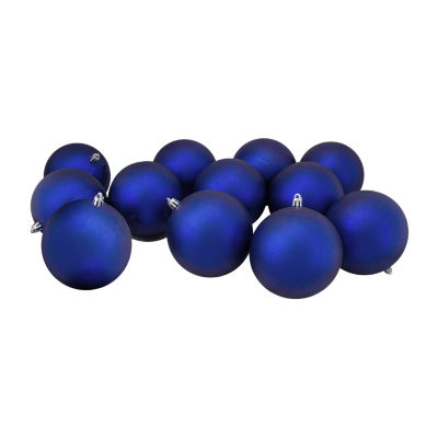 Northlight Matte Blue Ball 12-pc. Christmas Ornament