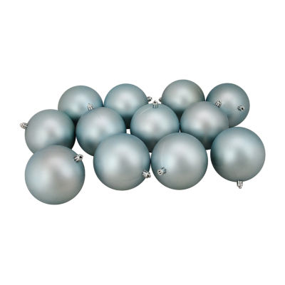 Northlight Blue Matte Ball 12-pc. Christmas Ornament