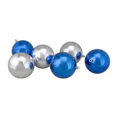 Northlight 2-Finish Blue Ball 12-pc. Christmas Ornament