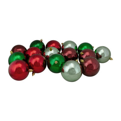 Northlight 2-Finish Red Ball 32-pc. Christmas Ornament