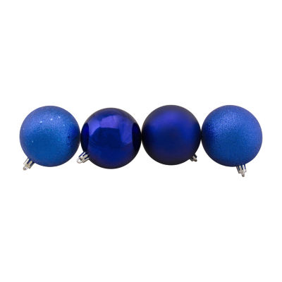 Northlight Blue 4-Finish Ball 32-pc. Christmas Ornament