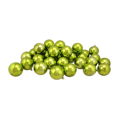 Northlight Kiwi Green Ball 32-pc. Christmas Ornament