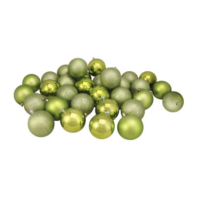 Northlight Green 4-Finish Ball 32-pc. Christmas Ornament