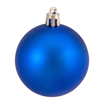 Northlight Blue 2-Finish Ball 60-pc. Christmas Ornament