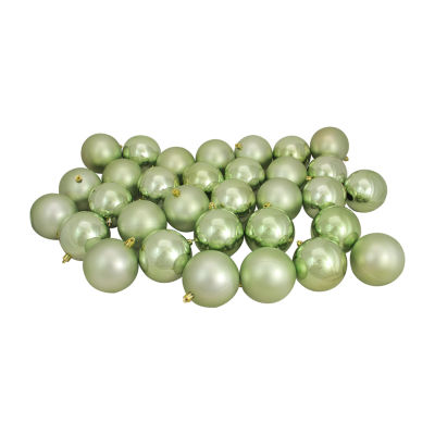 Northlight Green 2-Finish Ball 32-pc. Christmas Ornament