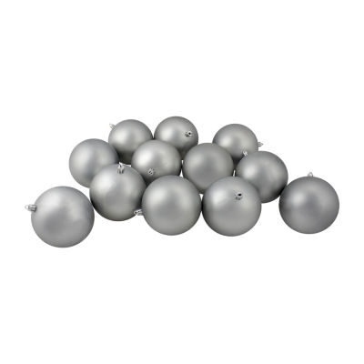 Northlight Gray Matte Ball 12-pc. Christmas Ornament