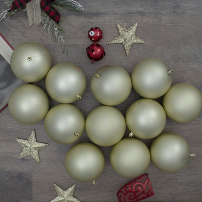 Northlight Gold Matte Ball 12-pc. Christmas Ornament