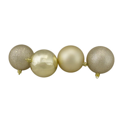 Northlight Gold 4-Finish Ball 16-pc. Christmas Ornament