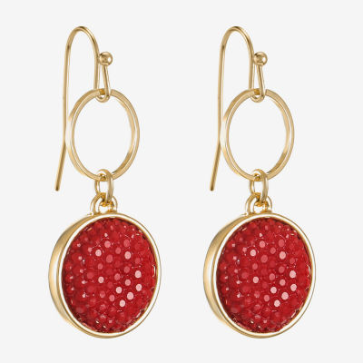 Mixit Gold Tone Womens Drop Earrings