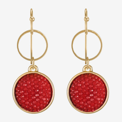 Mixit Gold Tone Womens Drop Earrings