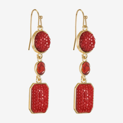 Mixit Gold Tone Womens Drop Earrings