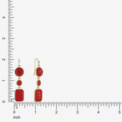 Mixit Gold Tone Womens Drop Earrings