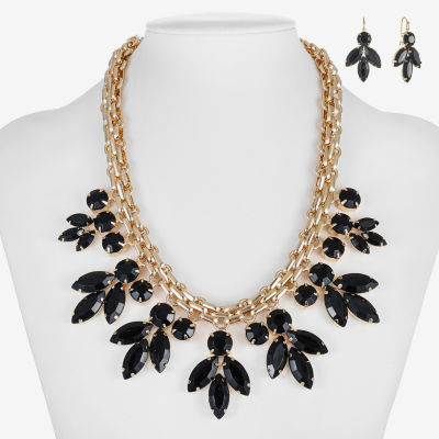 Mixit Gold Tone & Black Black Gold Tone 2-pc. Jewelry Set