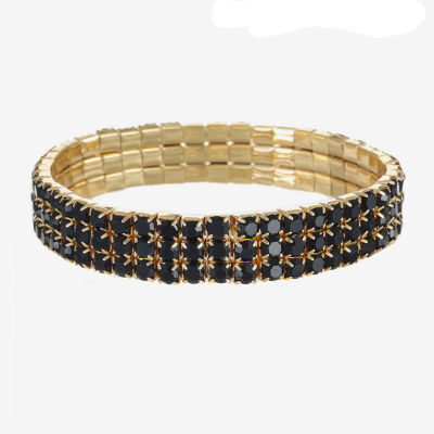 Mixit Gold Tone & Black Stretch Bracelet