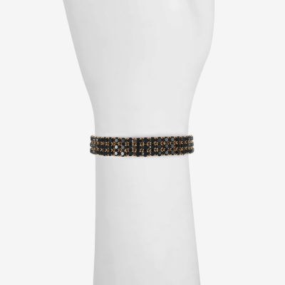 Mixit Gold Tone & Black Stretch Bracelet