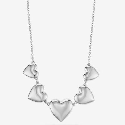 Liz Claiborne Silver Tone 17 Inch Collar Necklace