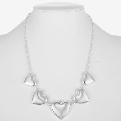 Liz Claiborne Silver Tone 17 Inch Collar Necklace