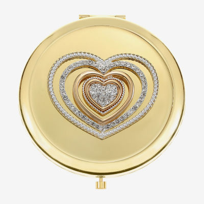 Monet Jewelry Gold Tone Gold Tone Heart Compact Mirror