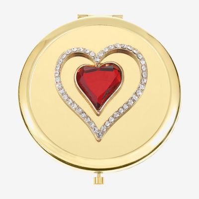 Monet Jewelry Gold Tone Gold Tone Heart Compact Mirror