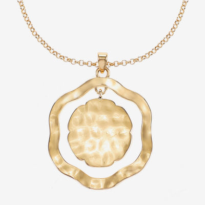 Liz Claiborne Pendant Necklace And Drop Earring Gold Tone 2-pc. Jewelry Set
