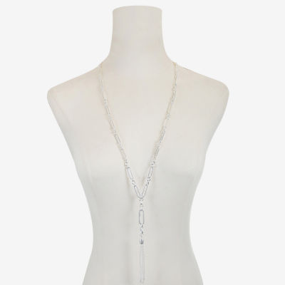 Liz Claiborne Tassle Womens Paperclip 32 Inch Pendant Necklaces