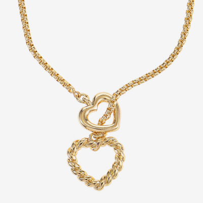 Monet Jewelry 17 Inch Box Heart Y Necklace