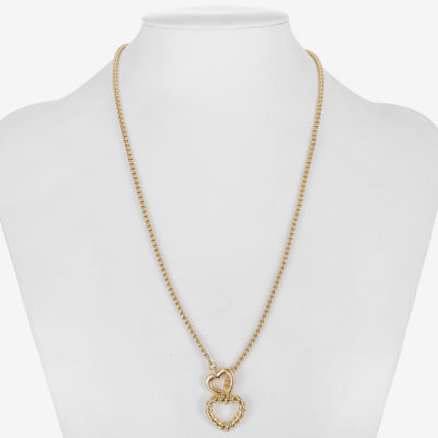 Monet Jewelry 17 Inch Box Heart Y Necklace