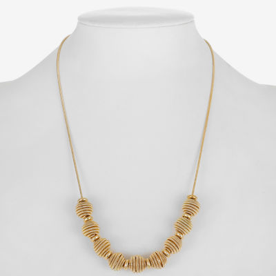 Monet Jewelry Womens Gold Tone 17 Inch Collar Necklace